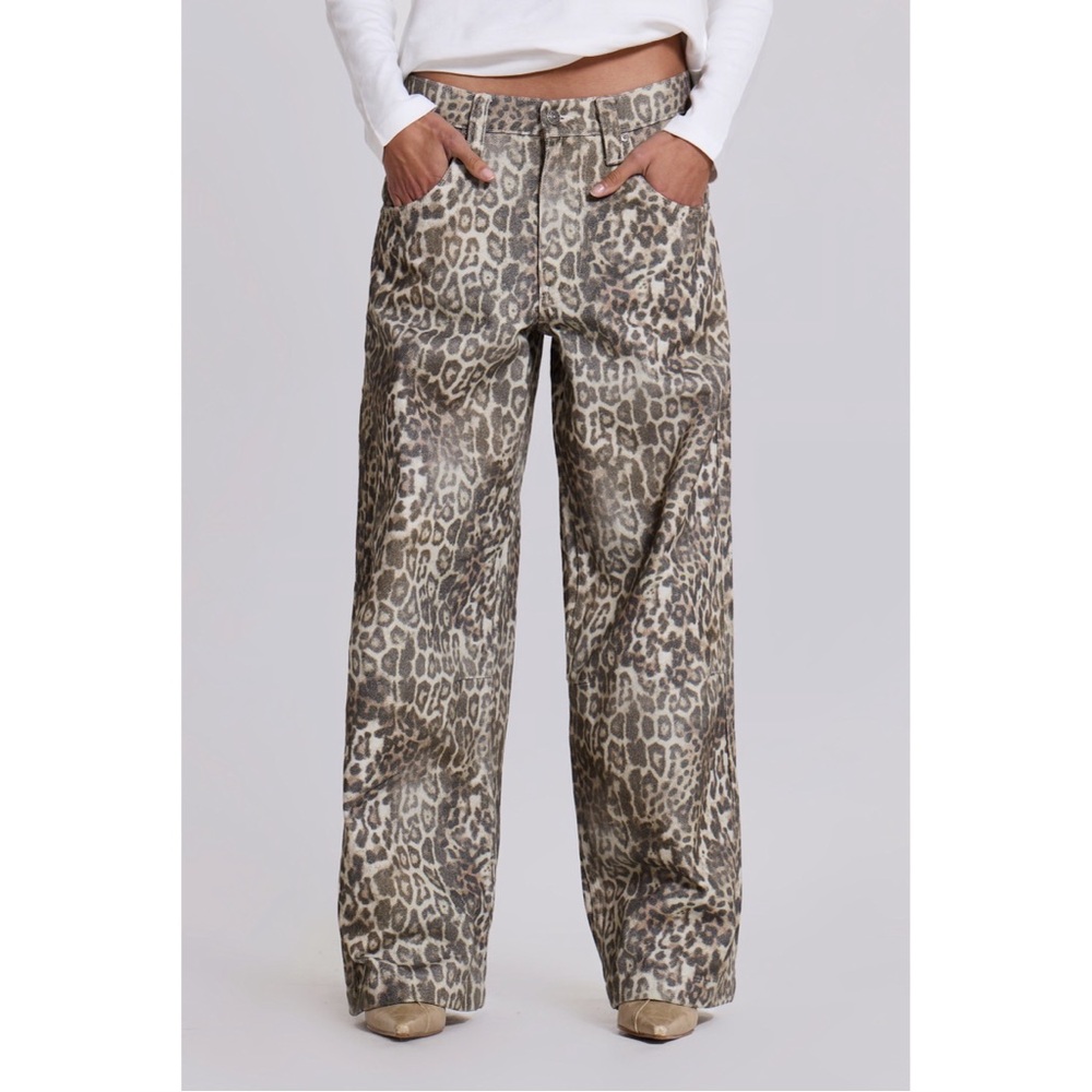 Jaded London Colossus Jeans faded leopard